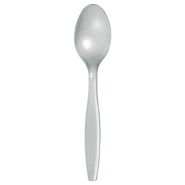 Touch Of Color Shimmering Silver Plastic Spoons, 6.75", 288PK 010587 - main